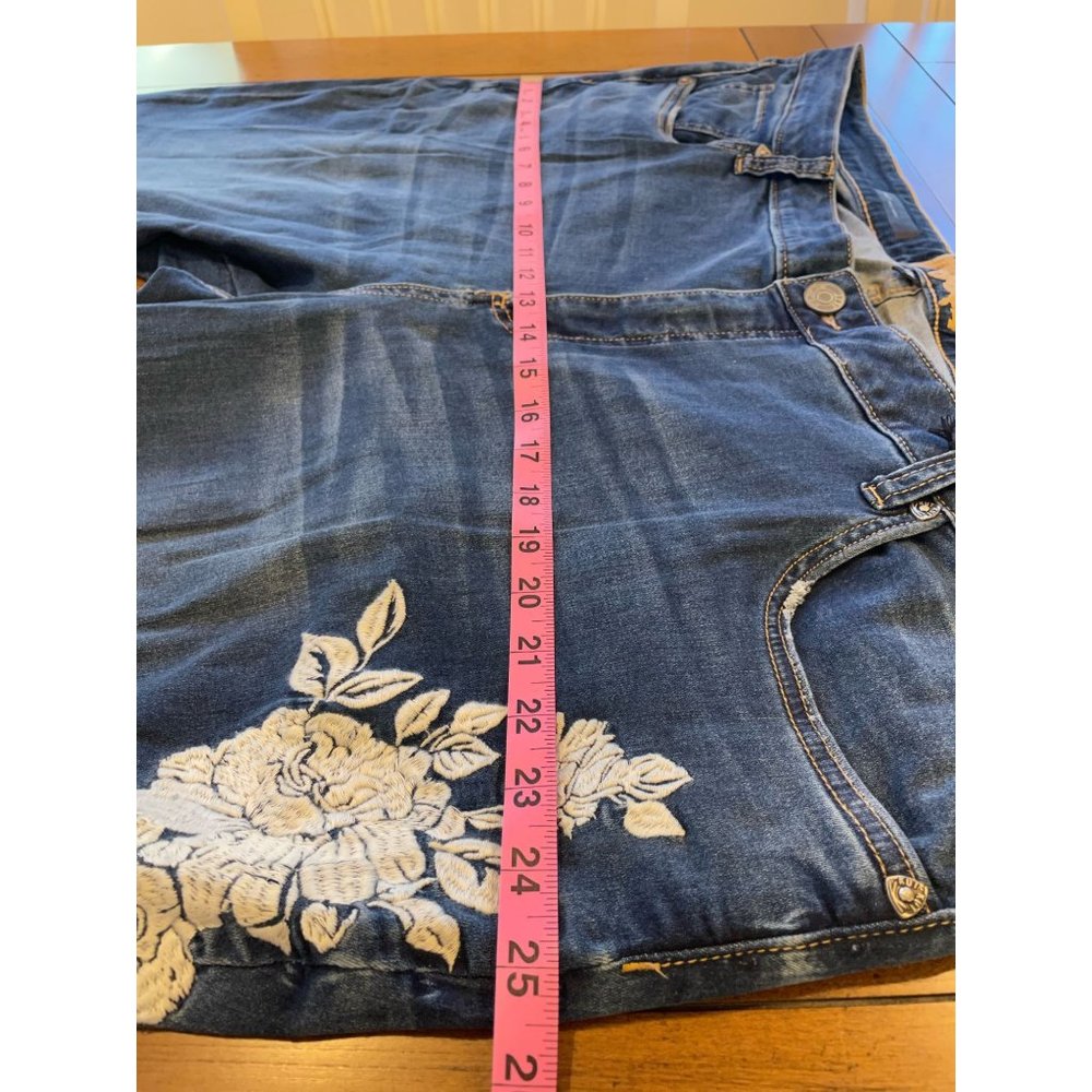 Kut From The Kloth Janet Ankle Skinny Embroidered Jeans 24W NWT - Picture 12 of 14